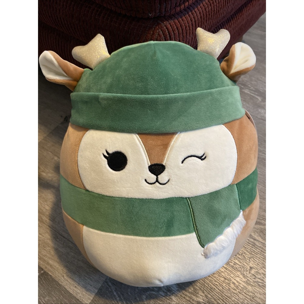 Squishmallows Dawn the Fawn‎ Scarf Winter Holiday Plush Stuffed Toy NWT